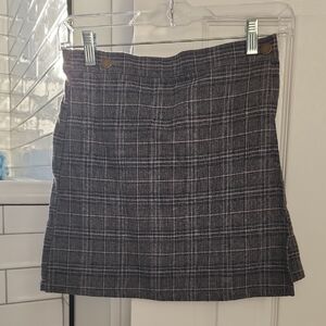 OshKosh B'gosh Gray Plaid Mini Skirt